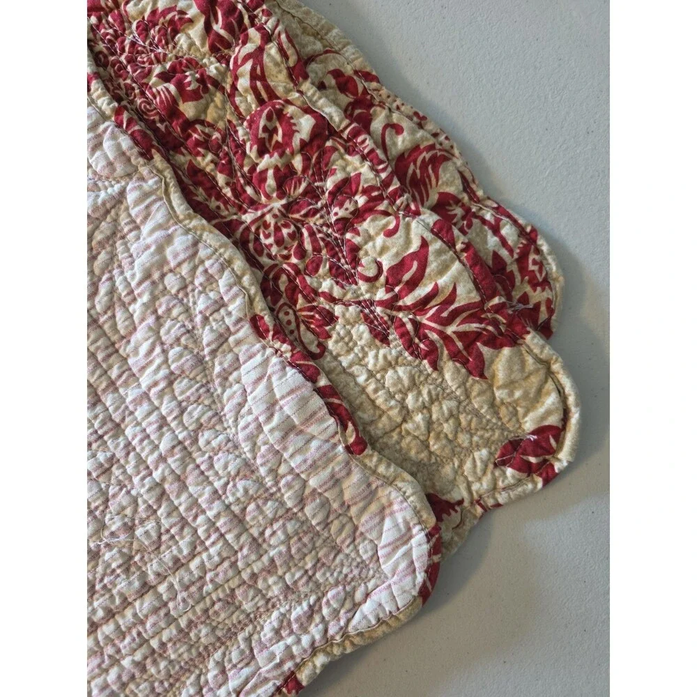 Set Of 4 Home Made Placemats Reversible French Country Floral Botanical Toilel